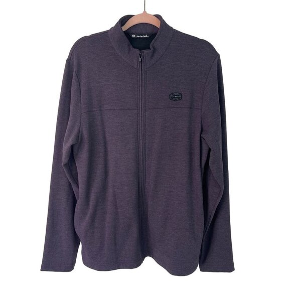 Travis Mathew Mens Jacket Size Meduim Purple Long Sleeve Full Zip Pockets Golf - Picture 5 of 10